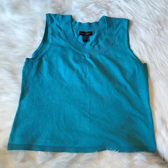 Cable & Gauge Silk Blend Tank Top in Neon Blue- XL - Picture 1 of 4